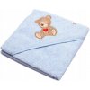 Osuška s kapucňou Baby Nellys 80 x 80 cm modrá