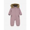Detská teplá zimná kombinéza s umelou kožušinou Color Kids ružová Woodrose