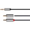 Kruger&Matz JACK 3,5mm - 2RCA 1m KM1218