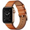 AppleKing elegantní remienok z pravej kože pre Apple Watch 42mm / 41mm / 40mm / 38mm - hnedý - možnosť vrátiť tovar ZADARMO do 30tich dní
