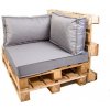 Golden Garden Paletové sedenie Golden Garden GG35/1 podsedák a vankúš 80cm x 80cm x 15cm Sivé