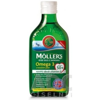 Moller´s Omega 3 Rybí Olej dospelí 50+ citrónová príchuť 250 ml od 11,65 €  - Heureka.sk