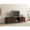 Hanah Home TV skrinka Erem – orech/čierna