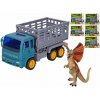 Mikro trading Auto nákladní na setrvačník - 18,5 cm - s dinosaurem - mix druhů