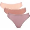 Sloggi Dámske nohavičky 3 kusy nohavičky s vyšším pásom koralová bledoružová marhuľová