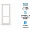 Jednokrídlové balkónové dvere s horizontálnou priečkou STANDARD