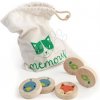 Drevené pexeso Clever Cat Memory Tender Leaf Toys 20 krúžkov s 10 zvieratkami od 18 mes