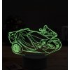 Beling 3D lampa,Zeus motorka zo sajdkárou, 7 farebná ZZ70