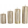 Provence Rustikálna adventná sviečka ø4cm 4 velikosti zlatá