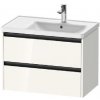 Duravit Ketho.2 - Umývadlová skrinka, 55x78x46 cm, 2 zásuvky, lesklá biela K25286022220000