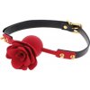 Taboom Wild Roses Breathable Ball Gag, silikónový roubík s remienkom z umelej kože