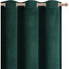 XZHome (dodávateľ) Zatemňovací velúrový záves – smaragdovo zelený, jednofarebný, 1 ks Veľkosť: 145x250 na krúžky