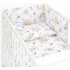 Mantinel s obliečkami do postieľky, 3D sada - Cotton, 135x100 cm, bílá, béžová Mamo Tato