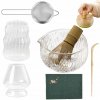 7-DIELNY JAPONSKÝ ČAJOVÝ SET MATCHA Z KLADIVKOVÉHO SKLA, DARČEK