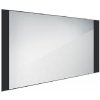 Nimco Zrkadlá - Zrkadlo s LED osvetlením, 120x65 cm, hliník/čierna ZPC 41006-90