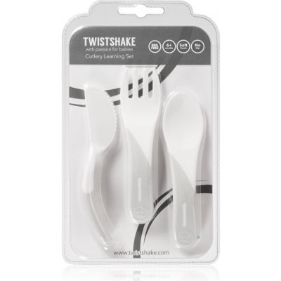 Twistshake Learn Cutlery príbor White 6 m+ 3 ks