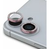 Guess Fixed Glliter ochrana čoček pro iPhone 16/16 Plus Pink GUCL162SGGP