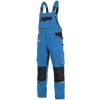 CXS STRETCH Pánske montérkové nohavice s náprsenkou, stredne modré-čierne 1030-027-440 56