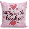 Sablio Vankúš Milujem ťa, láska: 40x40 cm