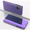 Knižkové púzdro Plated Mirror na Samsung Galaxy A51 –modro filalová
