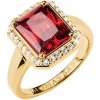 Thomas Sabo TR2508 414 10 prstýnek with red octagon stone Elyndra Gold plated