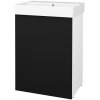 Dreja Skrinka pod umývadlo FLOOR SUD 60 - L01 Biela vysoký lesk / M17 Čierna mat / Levé