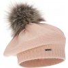 Agbo Dámska zimná baretka BONNIE z merino vlny – rôzne farby (veľ. 55–60) Farba: Púdrová, Veľkosť: 55-60