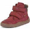 Dievčenská zimná barefoot obuv ZERU TEX Bordeaux, Froddo, G2110150-6, červená - 31