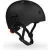 SCOOTANDRIDE Prilba XXS-S pre deti vo veku 1-5 rokov nastaviteľná s LED lampou Black