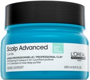 L´Oréal Professionnel Scalp Advanced Anti-Oiliness Professional Clay 2-in-1 Shampoo & Mask Deep Purifier šampón + maska pre mastné vlasy 250 ml