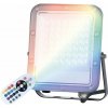 Garsaco Prémiový RGB LED reflektor 30 W, diaľkové ovládanie, 15 farieb + biela, 4 efekty, stmievanie