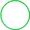 VFstyle Detská skladacia obruč Hula hoop 66 cm zelená