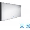 Nimco Čierne LED zrkadlo 1400x700 s dvoma dotykovými senzormi ZPC 13008VX-90