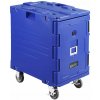 Obedový Termobox 90L 625x447x755MM s kolieskami, modrý, s predným nabíjaním