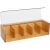 5five Simply Smart Drevený organizér na čaj Modern, 36x11x9,5 cm