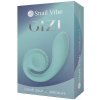 Snail Vibe Gizi tyrkysový - vibrátor s flexibilným duálnym systémom 19 cm