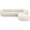 Micadoni Modulárna sedačka Miley 258 cm, 6-miestna, pravý roh – svetlá béžová
