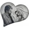 Obraz na dreve: Svätá rodina - srdce (šedý) - ODZ035