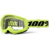 Motokrosové okuliare 100% Strata 2 New žlté s čírym plexi