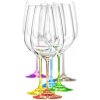 Crystalex Poháre na víno VIOLA Rainbow 550 ml, 6 ks