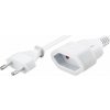 PremiumCord Kabel síťový prodlužovací dvojvidlice 230V 3m bílý kpsm3w
