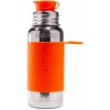 Pura nerezová TERMO fľaša so športovým uzáverom - oranžová 475 ml