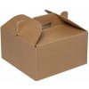 Krabica 150x150x80 mm, na potraviny, výslužky a koláče, hnedá kraftová, 10 ks, 10 ks