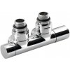 SAPHO - TWIN termostatická pripojovacia súprava ventilu pre stredové pripojenie, chróm CP401S