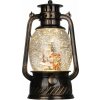 Lampáš MagicHome Vianoce, santa, plast, čierny, 1xLED teplá biela, 12x10x20.5 cm, 3xAA