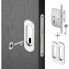 ACT Súprava na posuvné dvere OV (chróm), WC sada, kľučka-kľučka, WC kľúč, AC-T Chróm