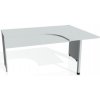 Hobis Pracovný stôl Gate, ergo, ľavý, 160x75,5x120 cm, sivá/sivá