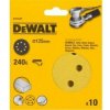 DeWALT DT3107 KOTÚČE BRÚSNE+SUCHÝ ZIPS,125mm K240 10KS