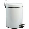 MSV pedálový odpadkový kôš Unis, biely, oceľ, 5 l