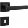 Kľučka QUADRA - HR Kľučka / kľučka WC sada Čierna matná (CM)